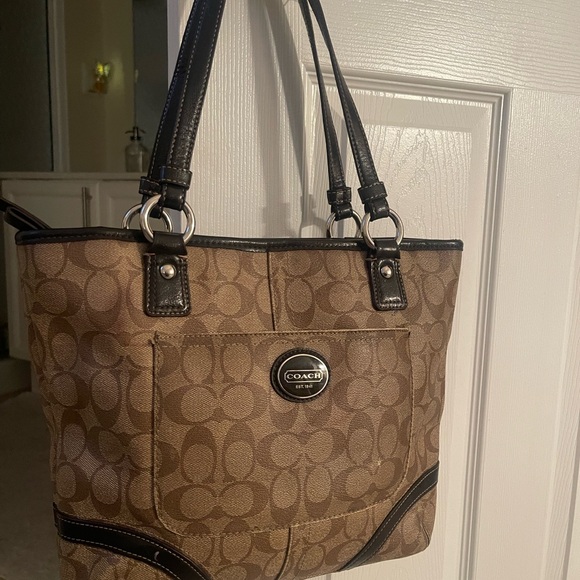 Coach Brown Tote Bag - Picture 1 of 14
